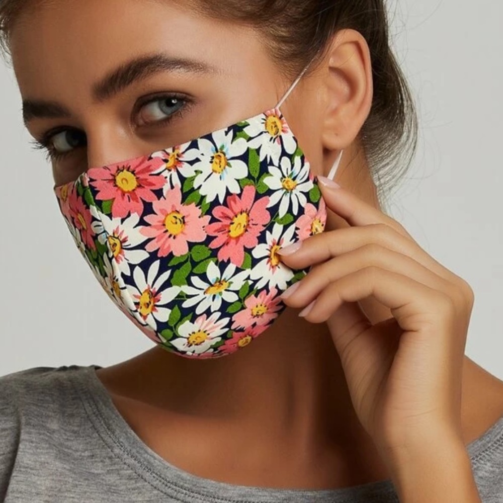 Flower Pattern Face Mask - Picture 2 of 5
